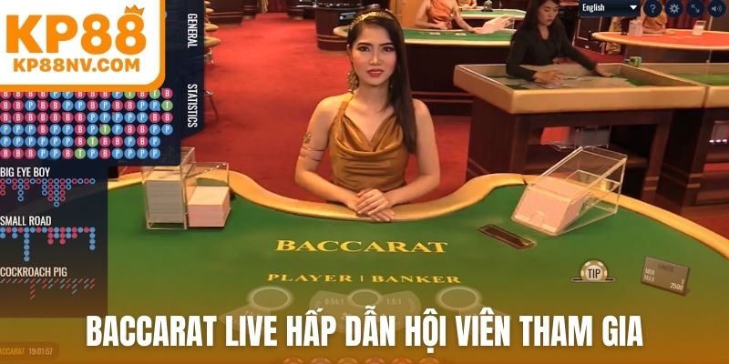 Baccarat live hấp dẫn hội viên tham gia