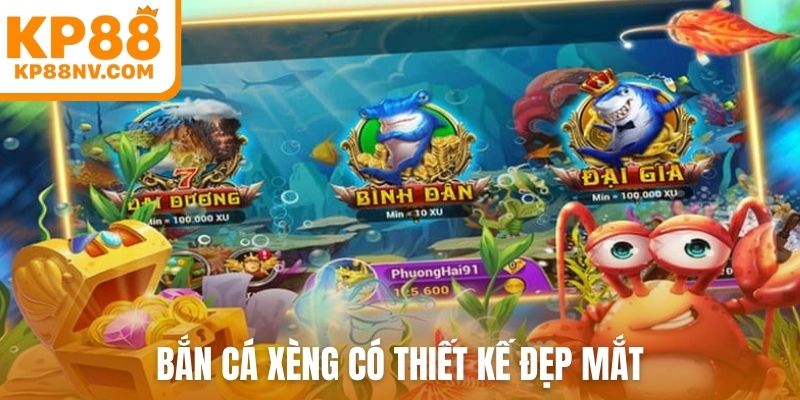 Bắn cá xèng có thiết kế đẹp mắt