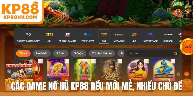 Game nổ hũ KP88 đều mới mẻ, kích thích